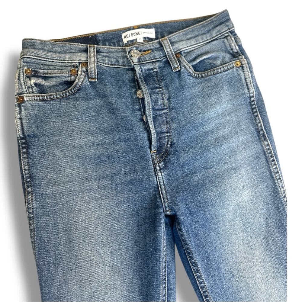 RE/DONE 90s High Rise Loose Fit Jeans Size 27 Blue Denim Button Fly